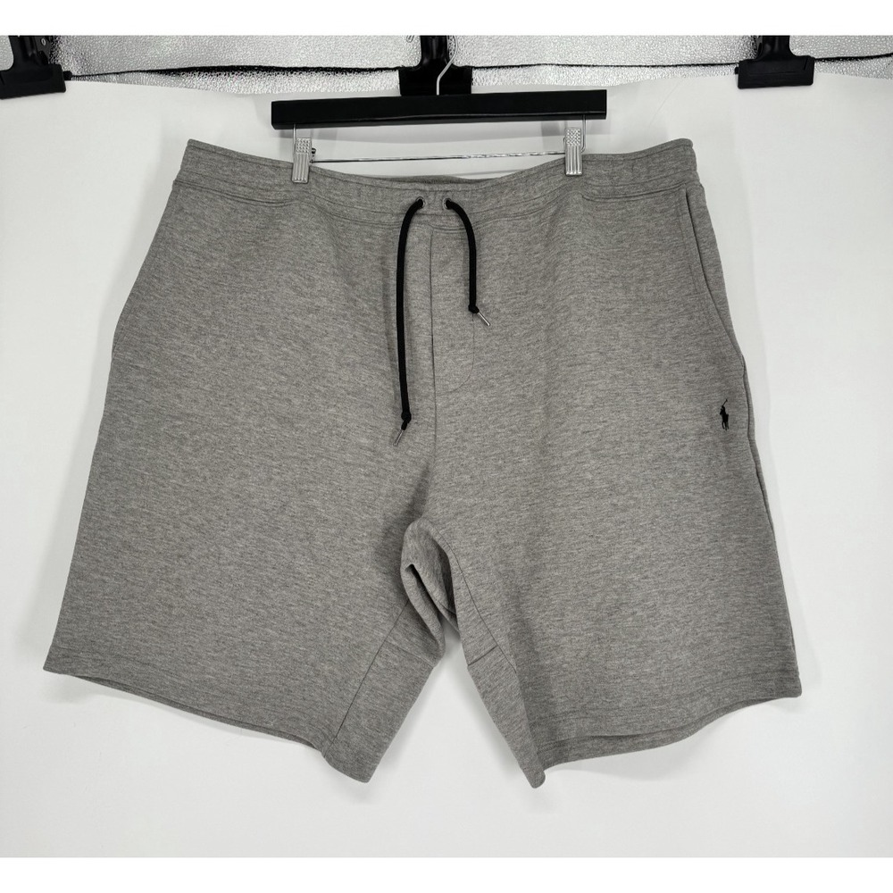 Polo Ralph Lauren Double Knit Sweat Shorts 3XL Big 3XB Light Heather Gray Pony